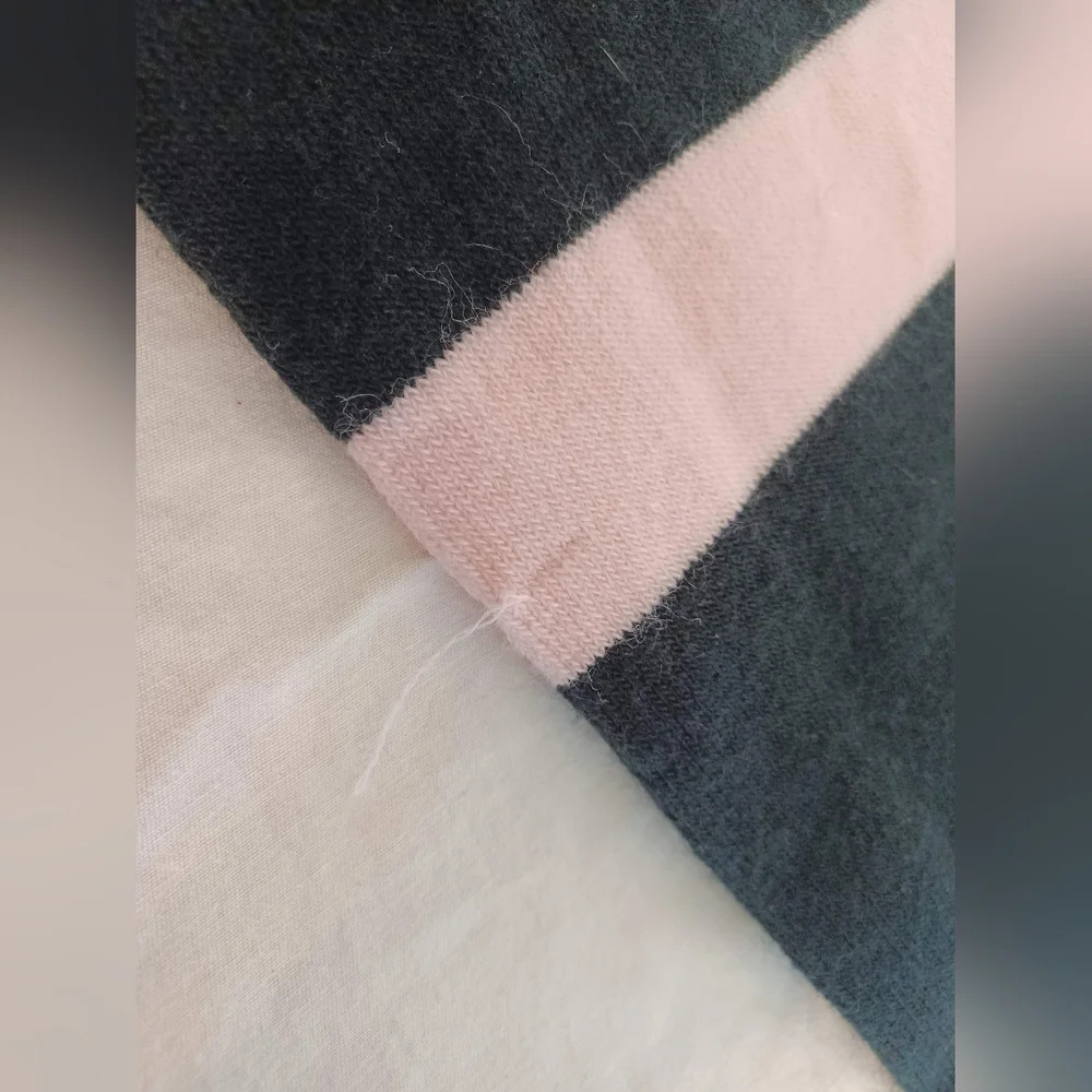 Xhilaration Pink Black Stripe Scarf Vintage - Picture 4 of 4